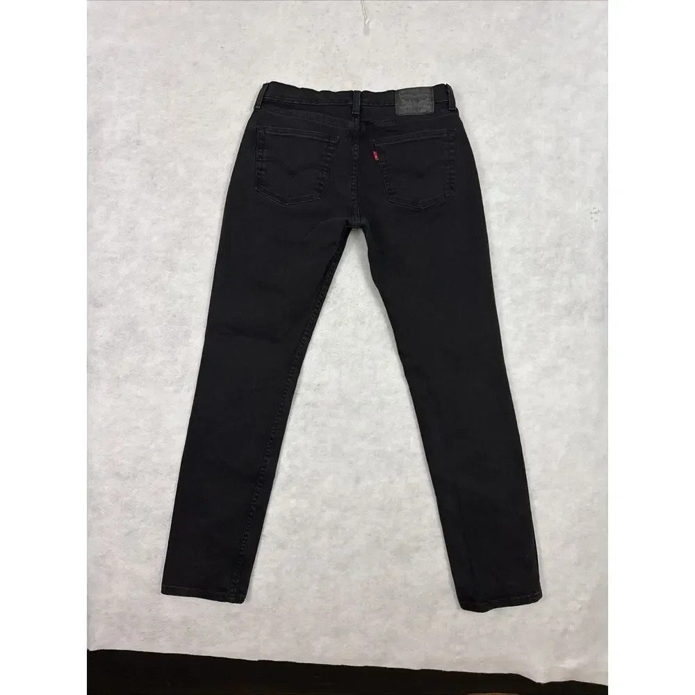 Levis 511 Slim Fit Jeans Mens 33x34 Black Stretch Premium Denim Pants